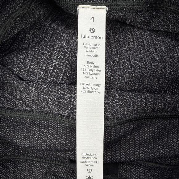 LULULEMON Speed Up Tight 28" Sz 4 Power Luxtreme Variegated Knit lack Heathered - Picture 12 of 12